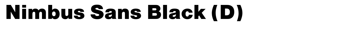 Nimbus Sans Black (D) image